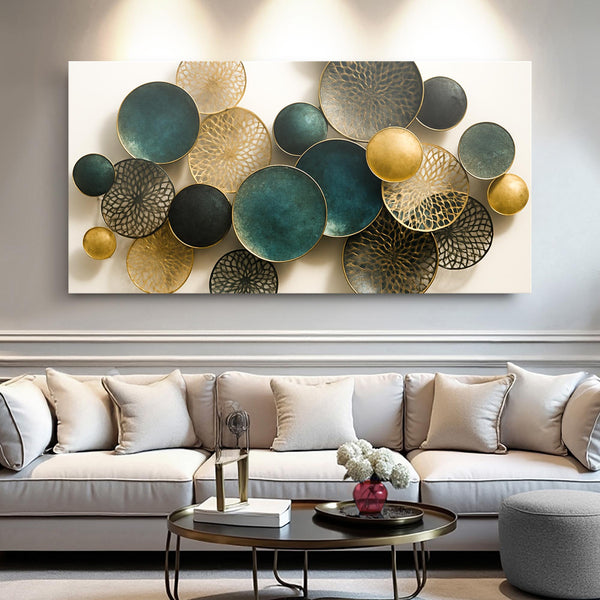 Lotus Leaf Abstract Wall Art for Elegant Home Decor