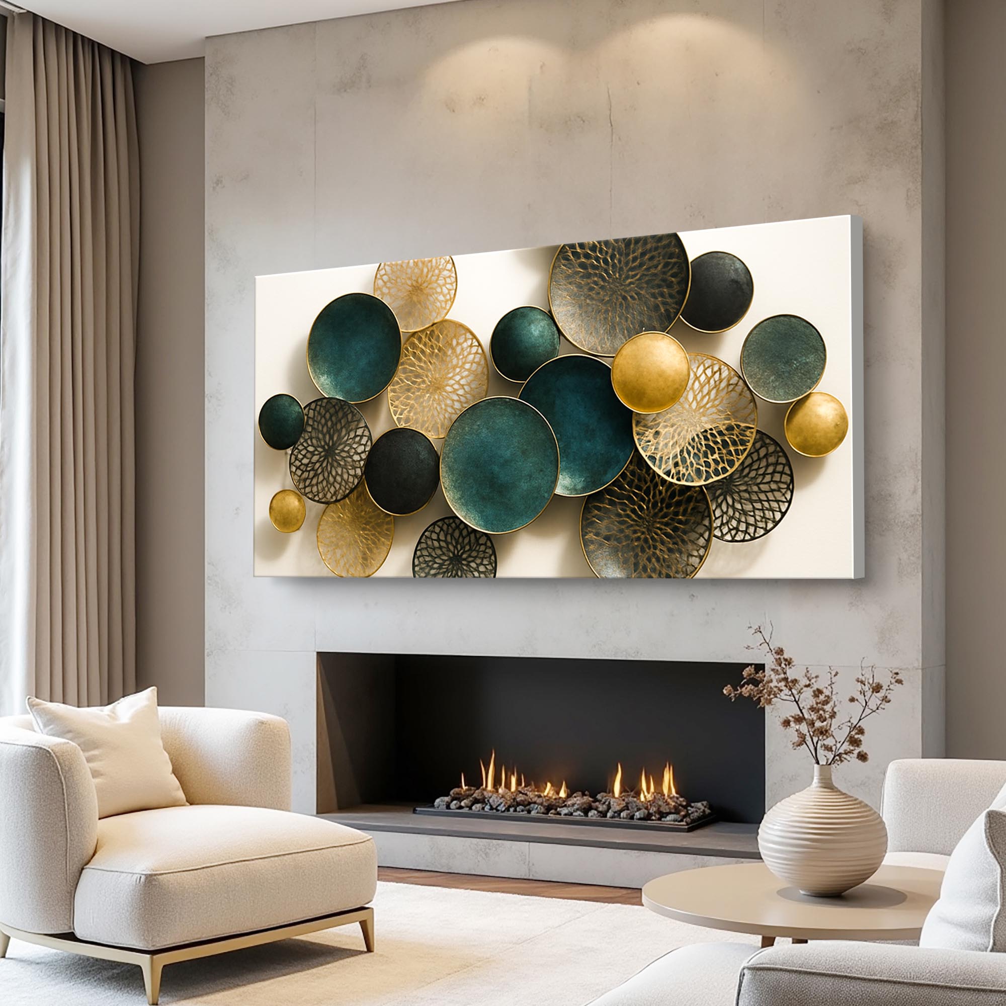 Lotus Leaf Abstract Wall Art for Elegant Home Decor