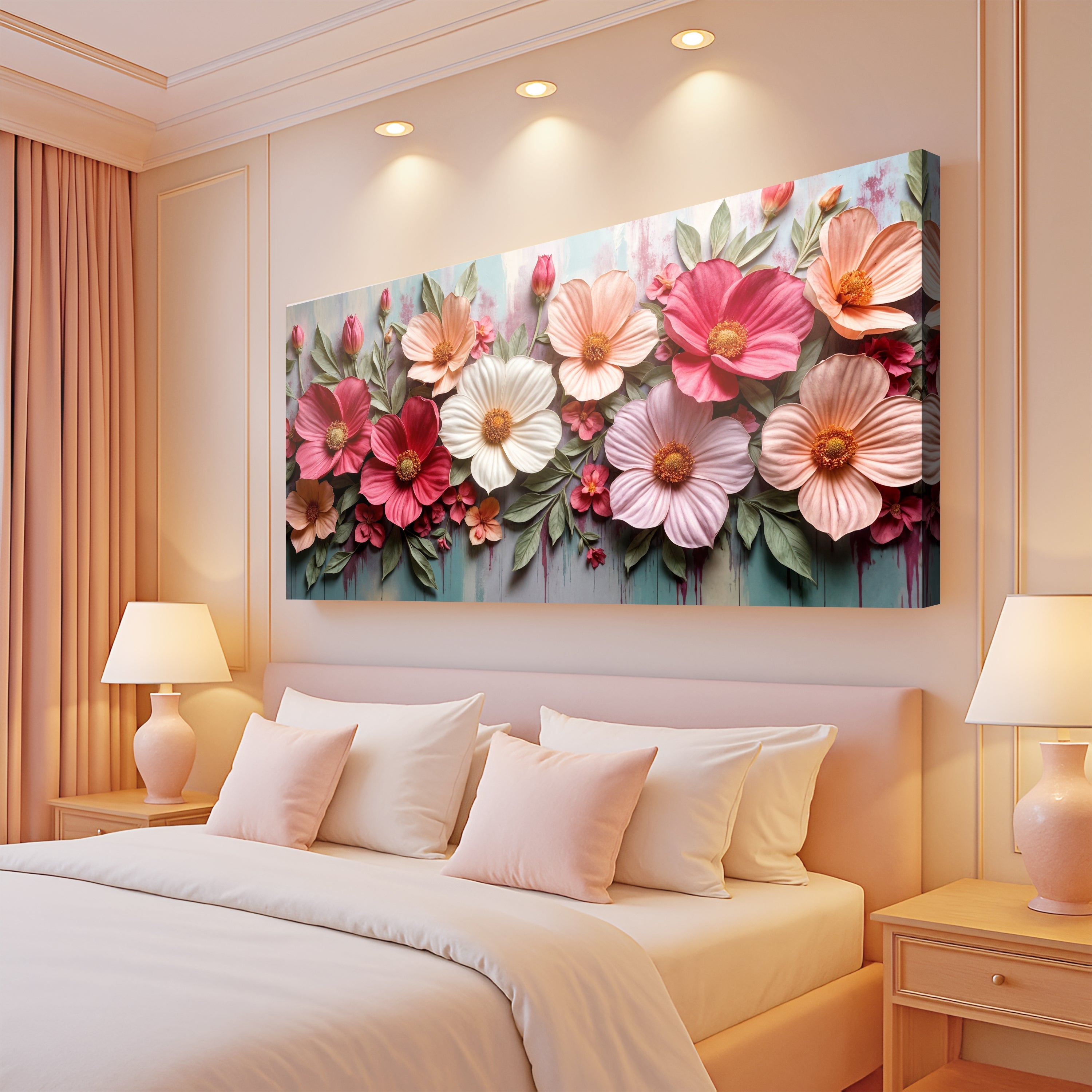 Colorful Floral Realistic Wall Art for Modern Home Decor