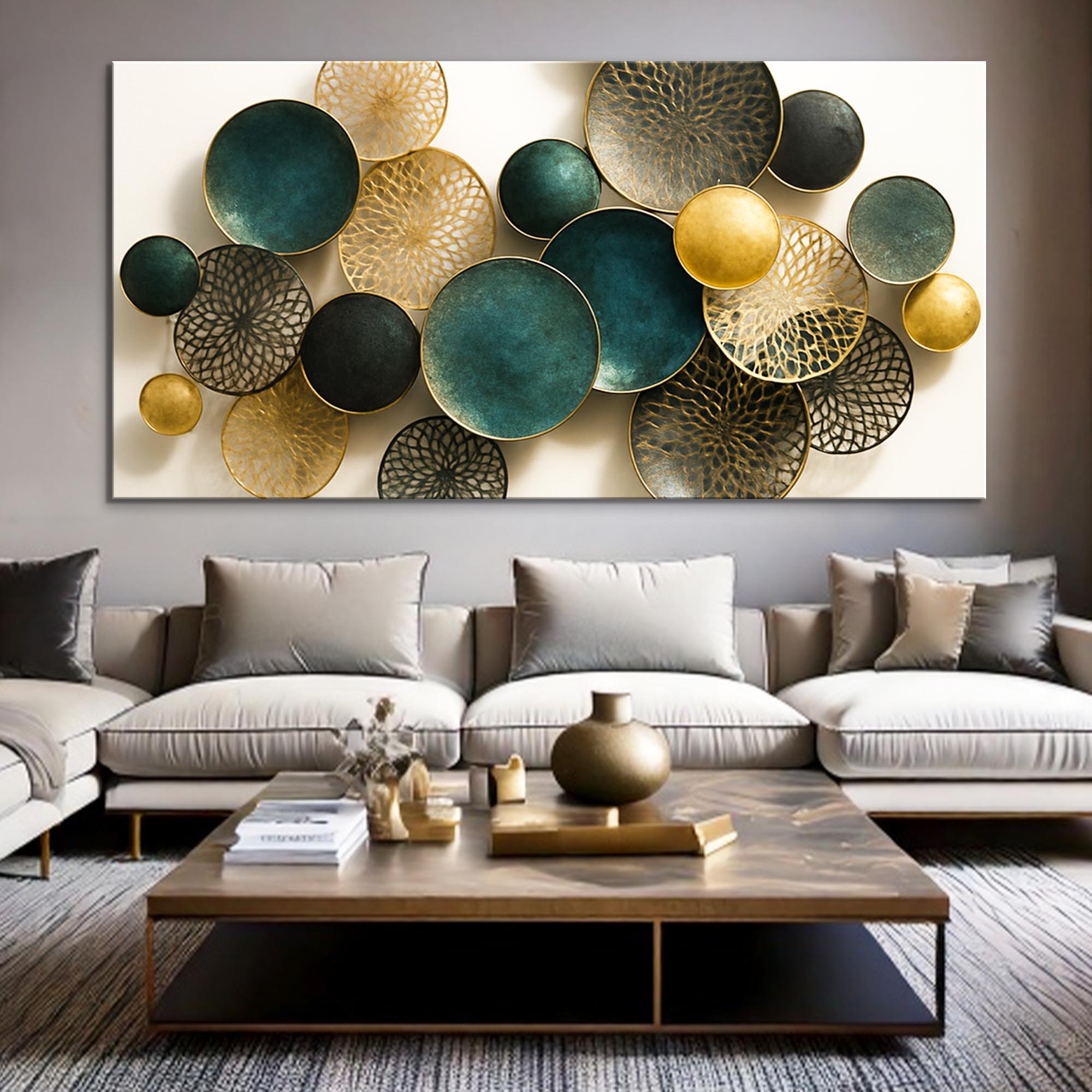 Lotus Leaf Abstract Wall Art for Elegant Home Decor