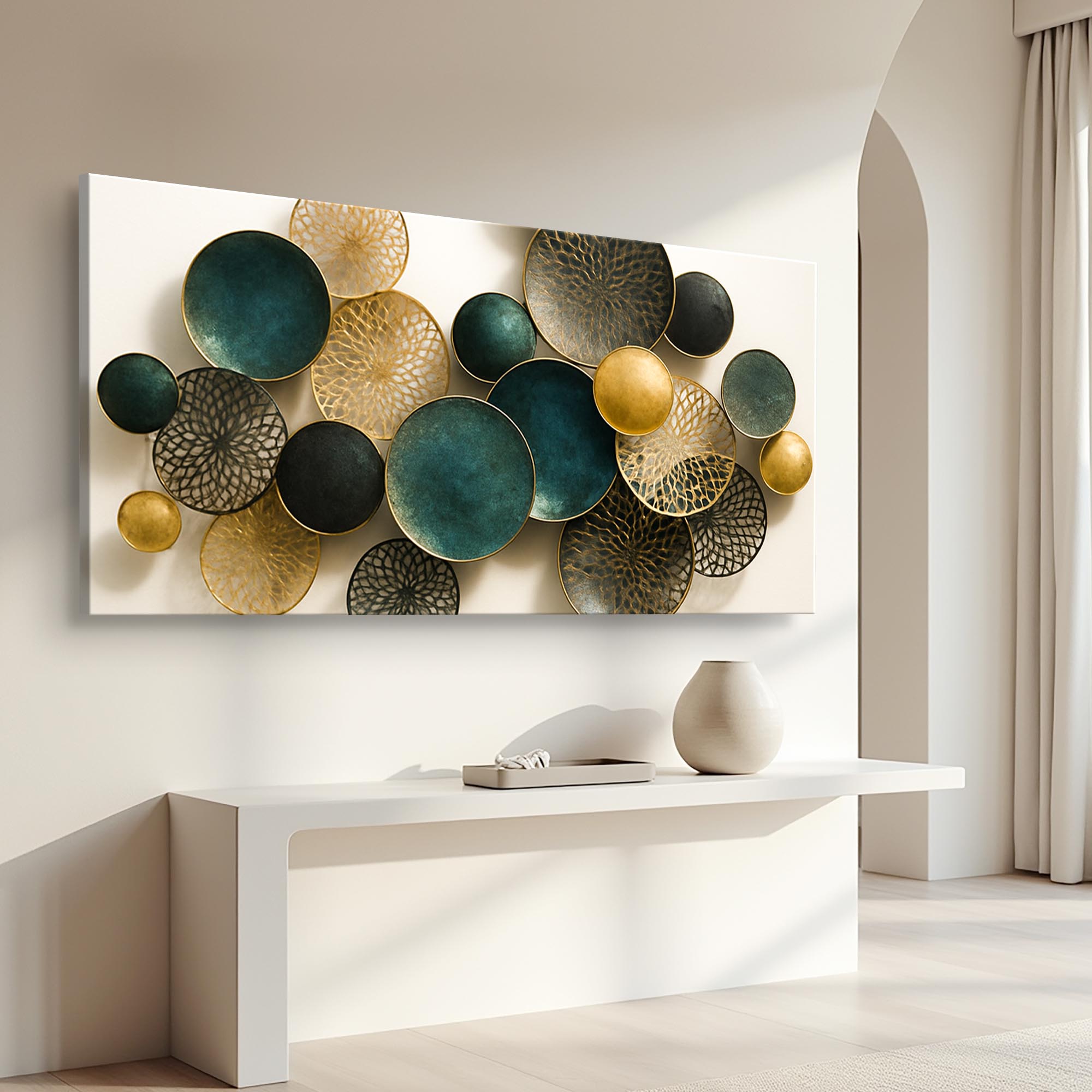 Lotus Leaf Abstract Wall Art for Elegant Home Decor