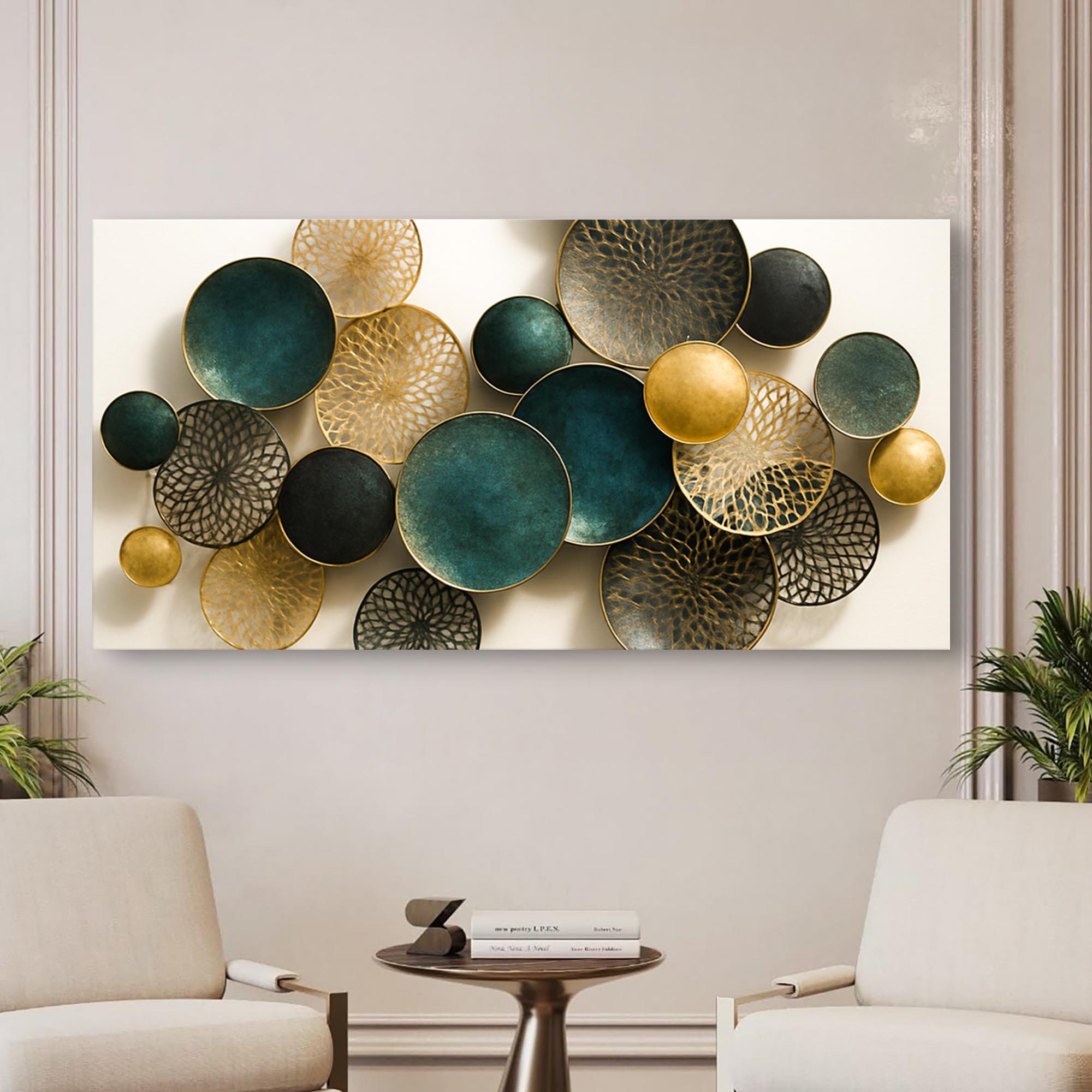 Lotus Leaf Abstract Wall Art for Elegant Home Decor