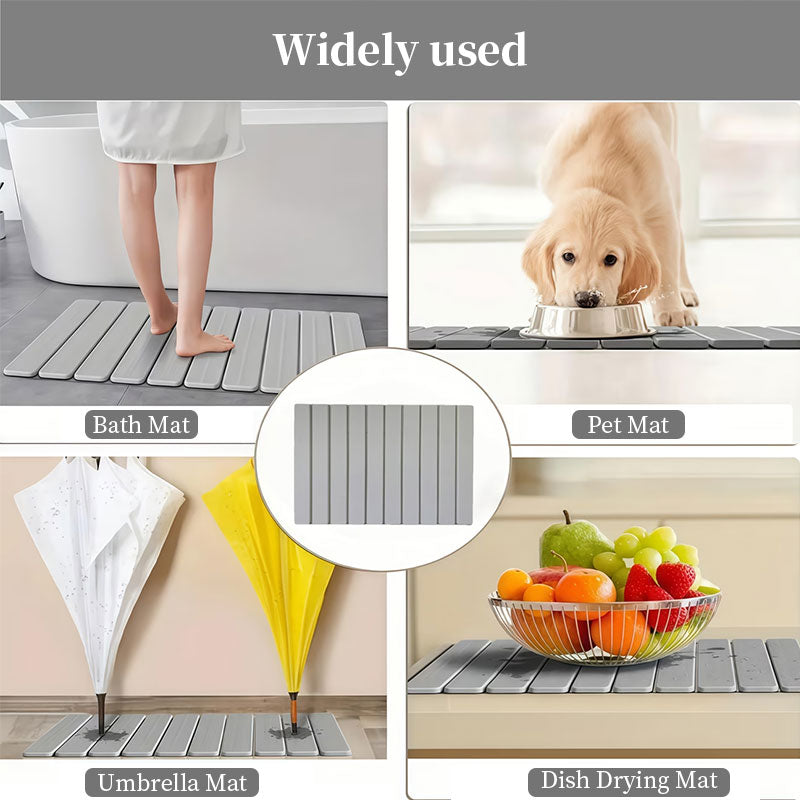 Quick-Dry Diatomite Bath Mat Non-Slip Bathroom Rug 40x60cm