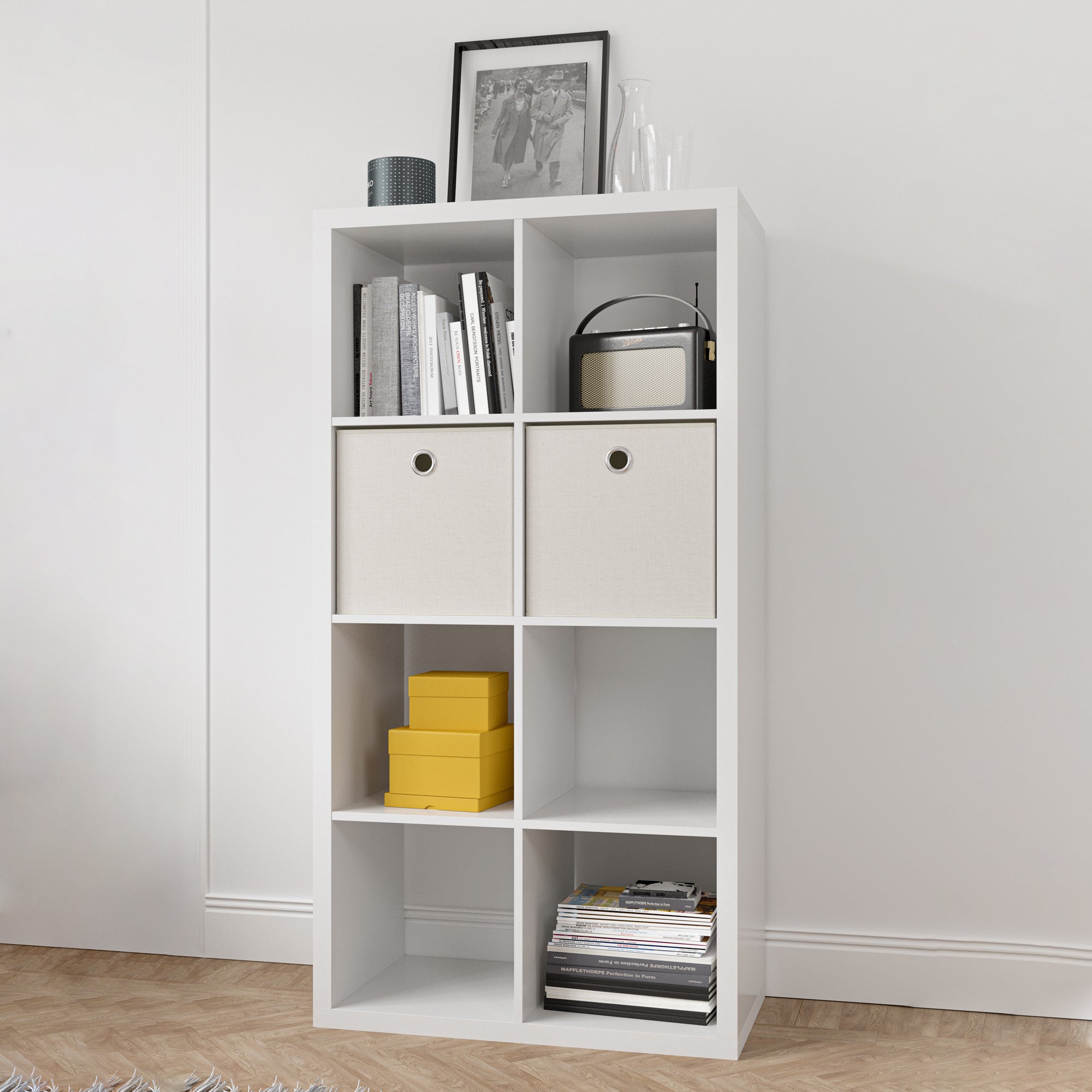 Smart Cube 8-Cube Open Back Storage Organizer Shelf