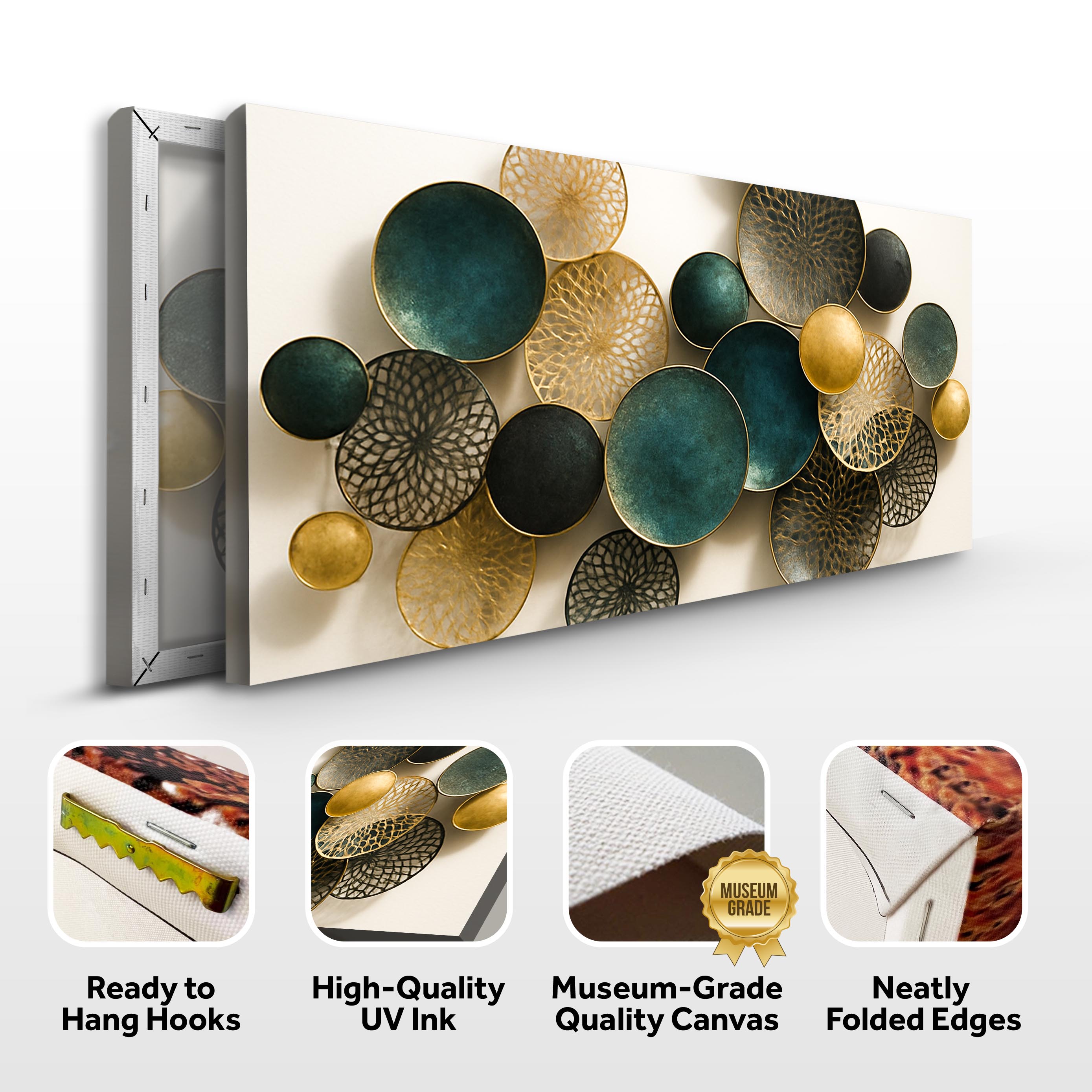 Lotus Leaf Abstract Wall Art for Elegant Home Decor