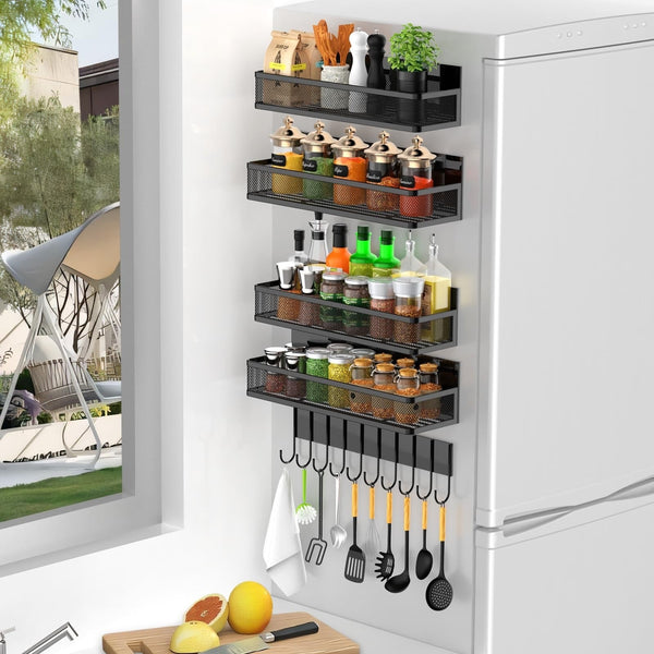Magnetic Fridge Shelf Organizer for Spices and Storage