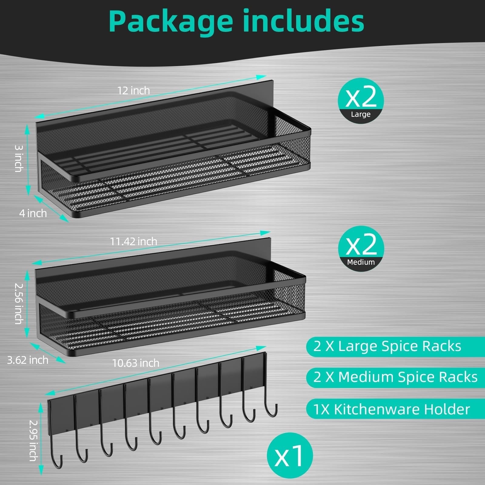 Magnetic Fridge Shelf Organizer for Spices and Storage