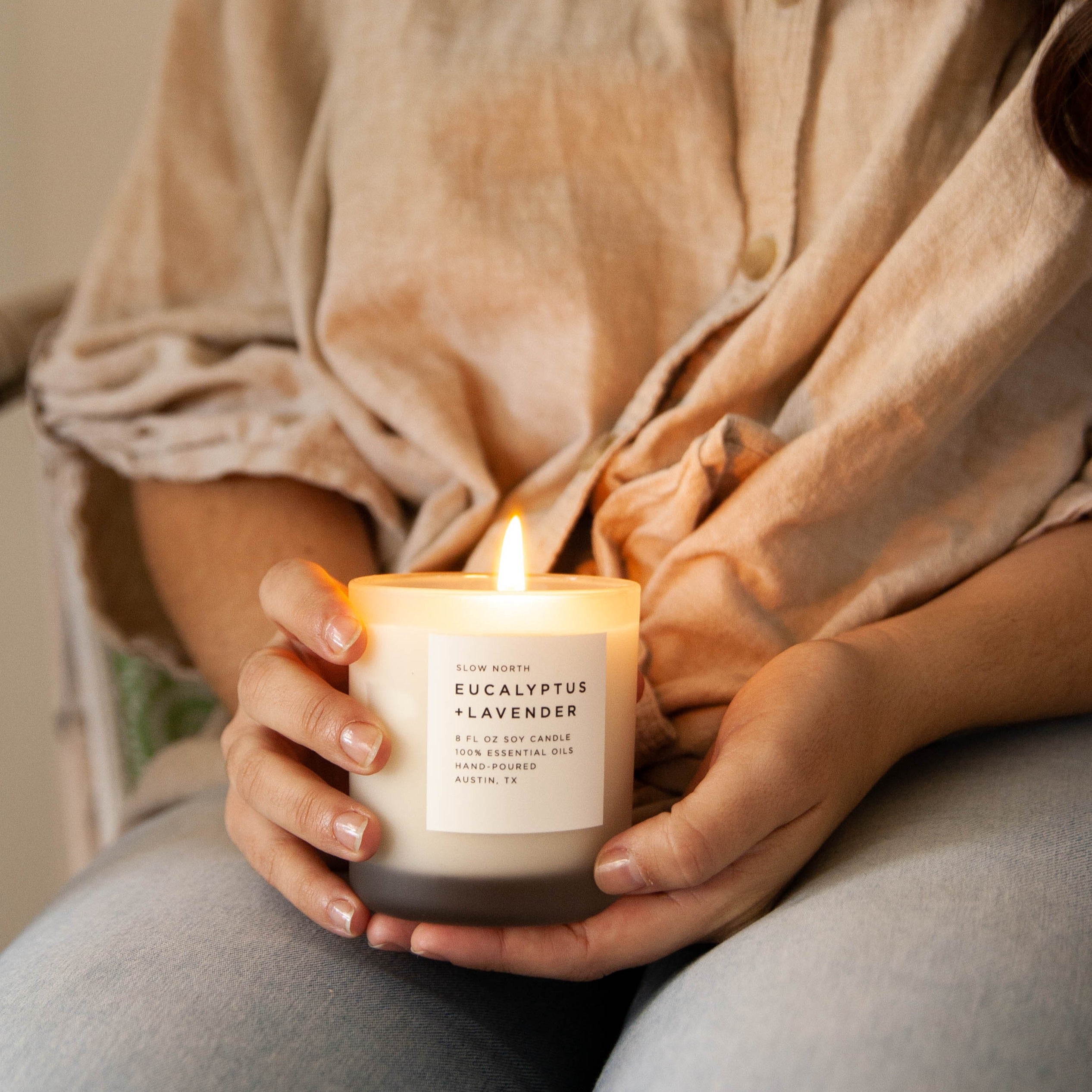 Eucalyptus Lavender Signature Soy Candle for Relaxation