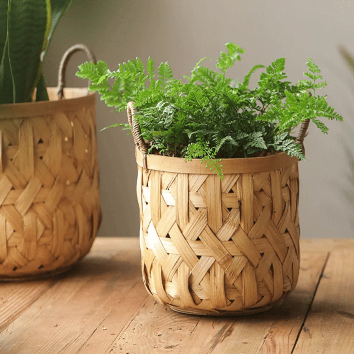 Bamboo Woven Storage Basket for Natural Home Organization