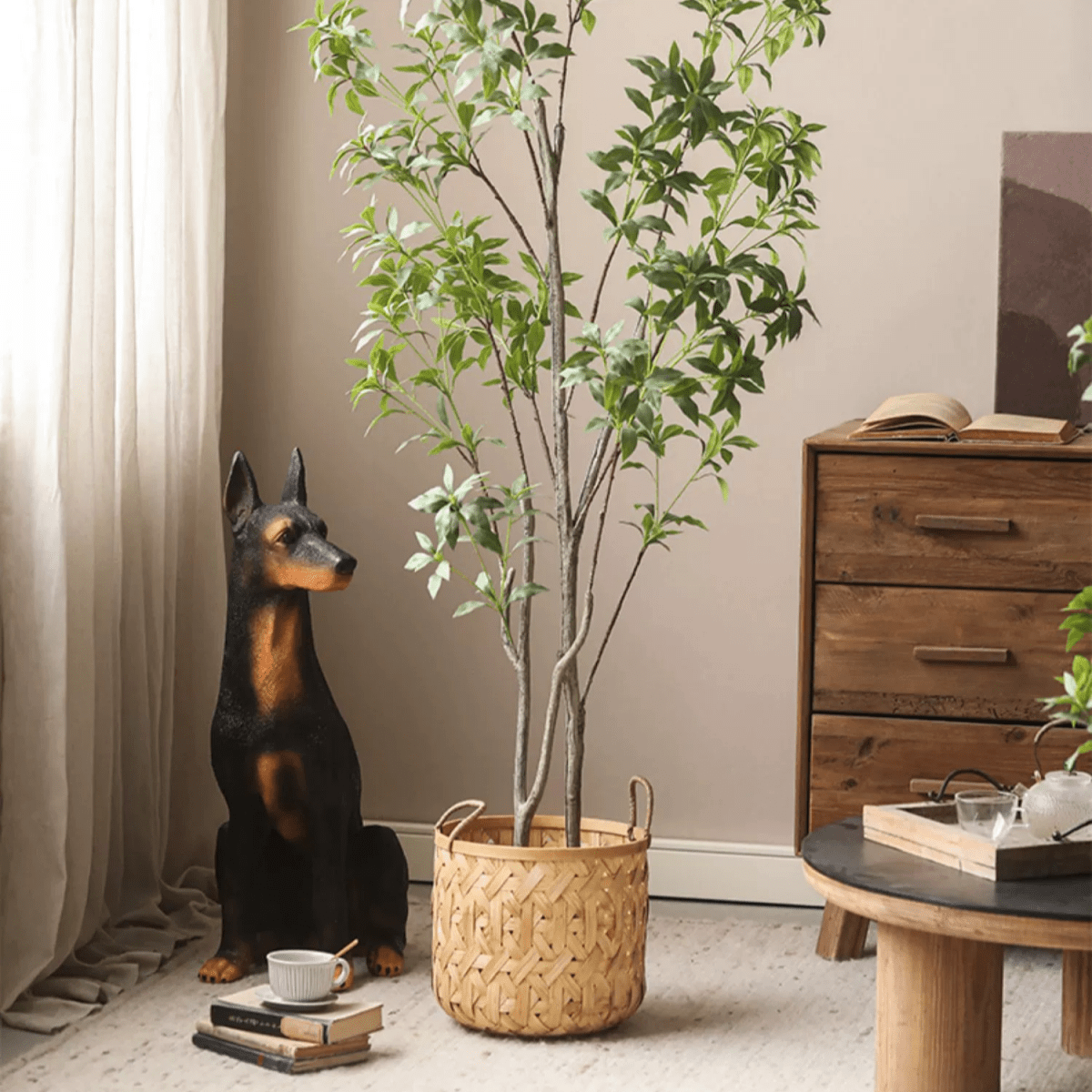 Bamboo Woven Storage Basket for Natural Home Organization
