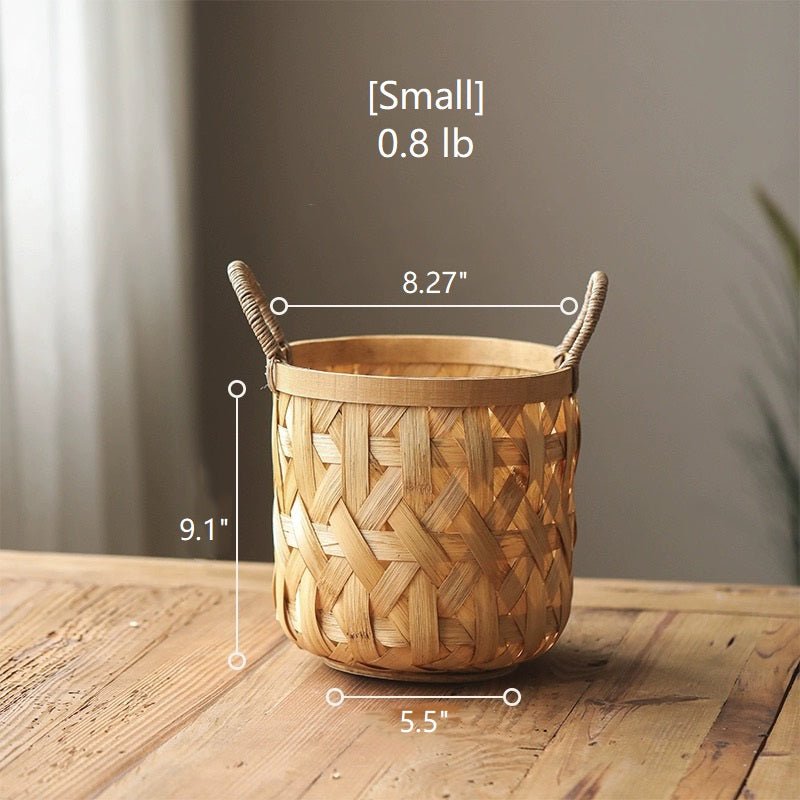 Bamboo Woven Storage Basket for Natural Home Organization