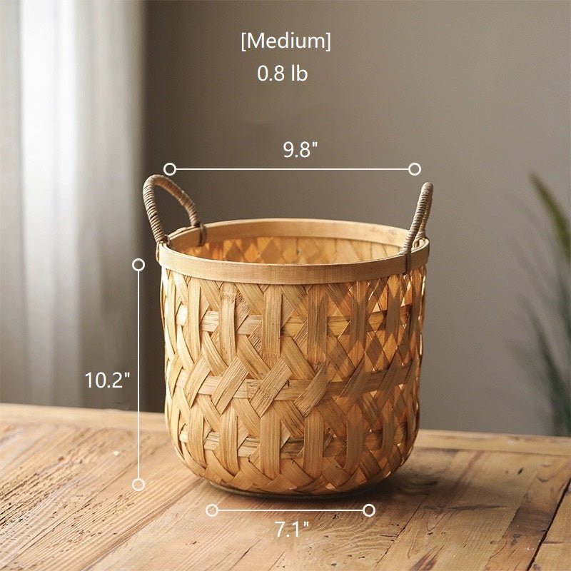 Bamboo Woven Storage Basket for Natural Home Organization