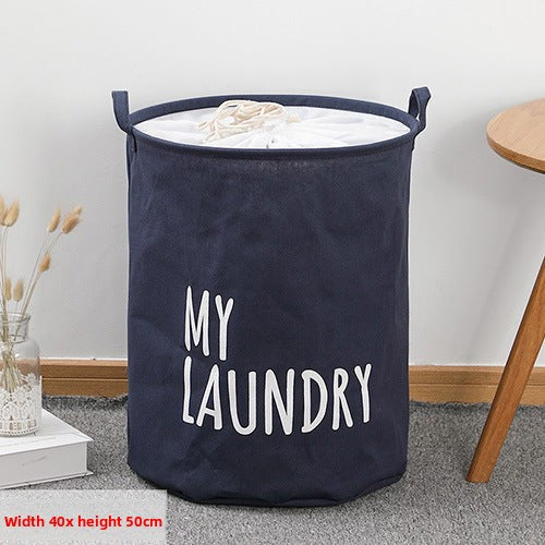 Large Capacity Waterproof Fabric Laundry Storage Bag Basket