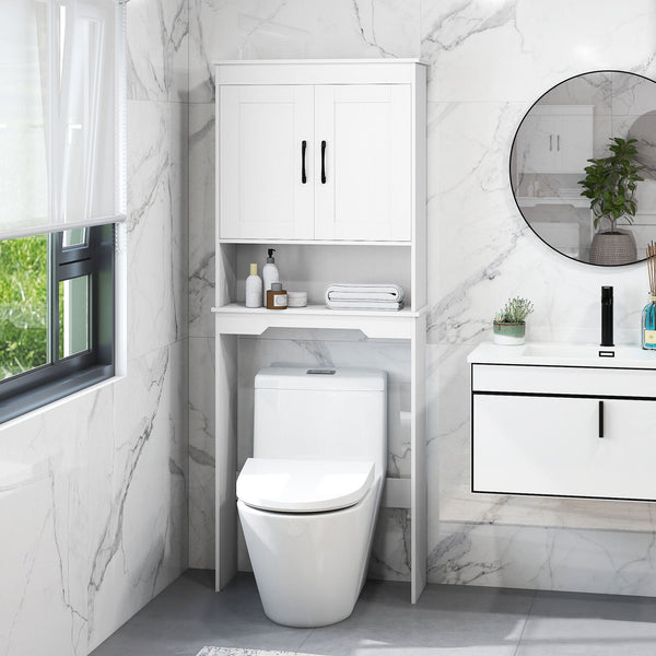 Over Toilet Bathroom Organizer with Storage Cabinet Shelves