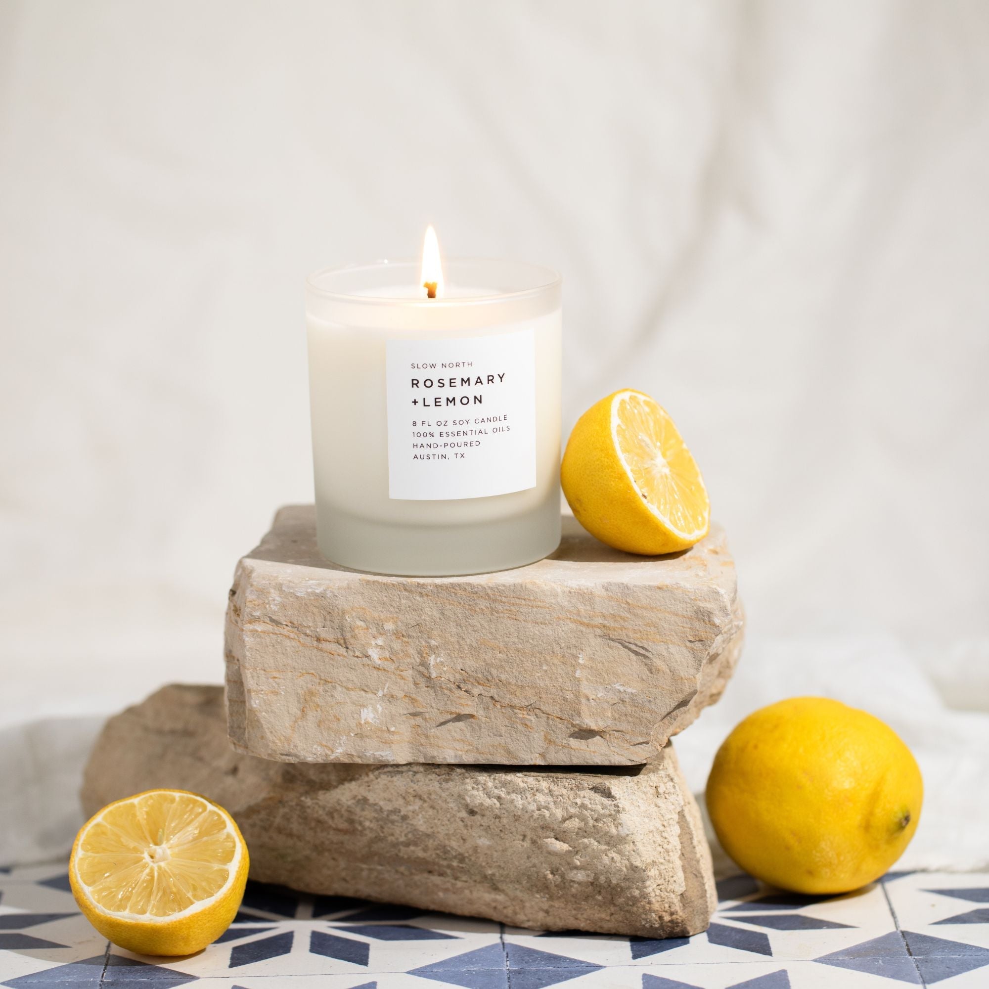 Rosemary Lemon Signature Candle for Fresh Home Fragrance
