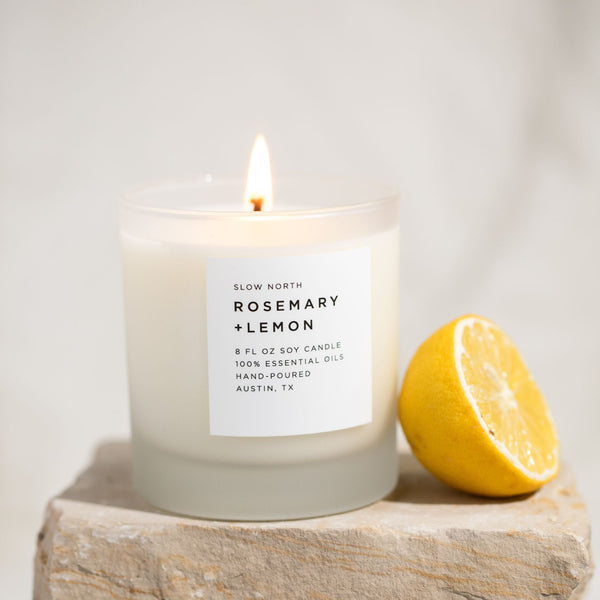 Rosemary Lemon Signature Candle for Fresh Home Fragrance