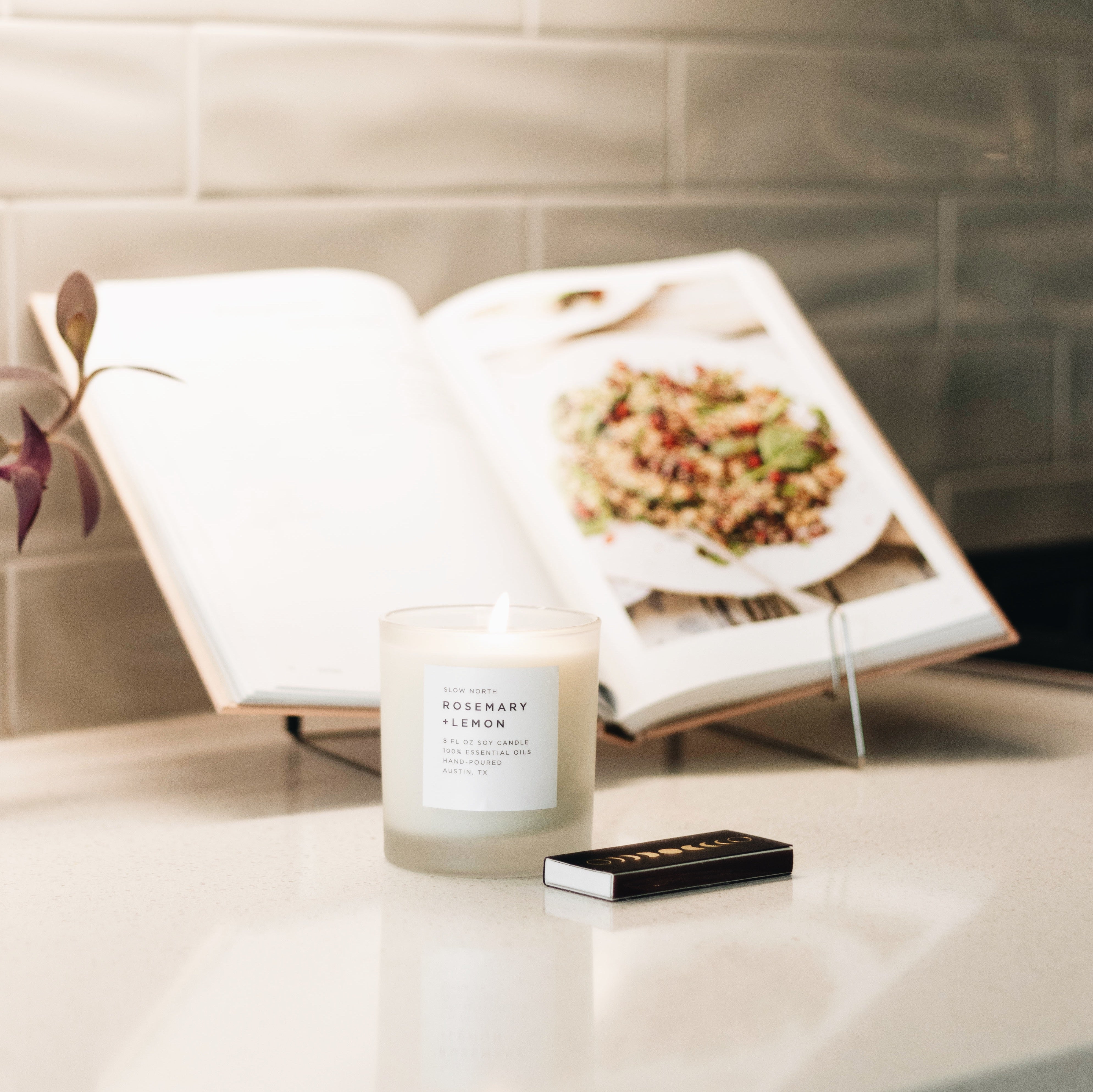 Rosemary Lemon Signature Candle for Fresh Home Fragrance