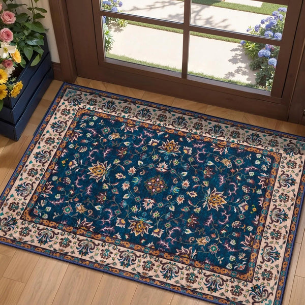 Vintage Persian Non-Slip Doormat for Entryway Home Decor