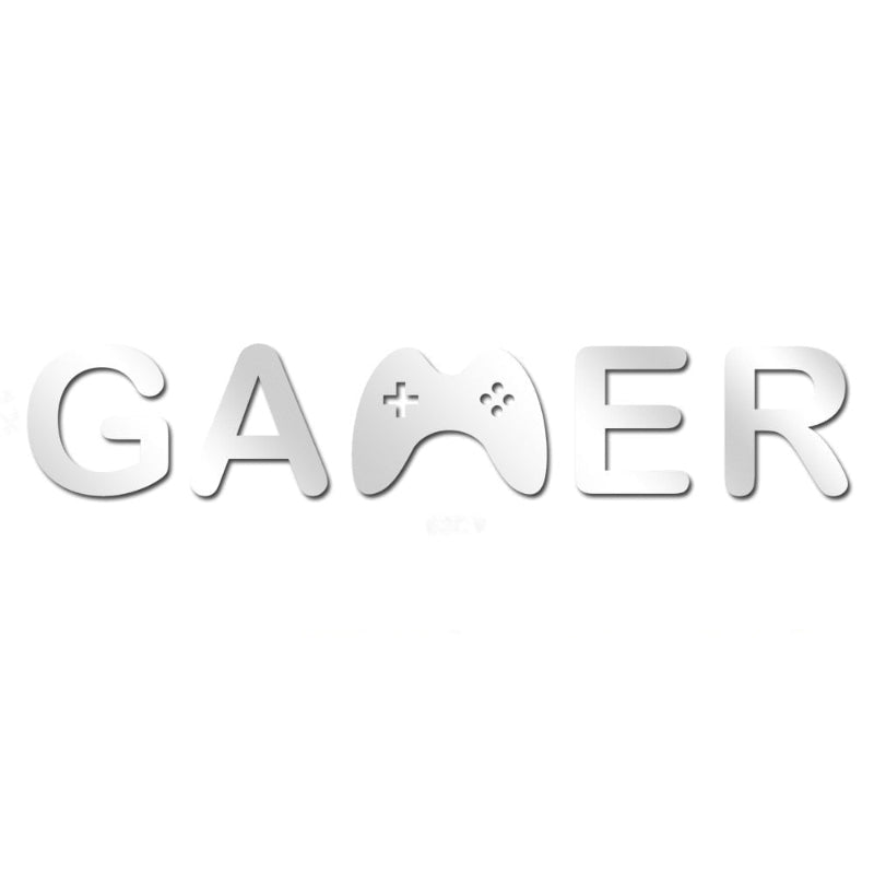 Acrylic Mirror Gamer Wall Decal for Gaming Room Decor