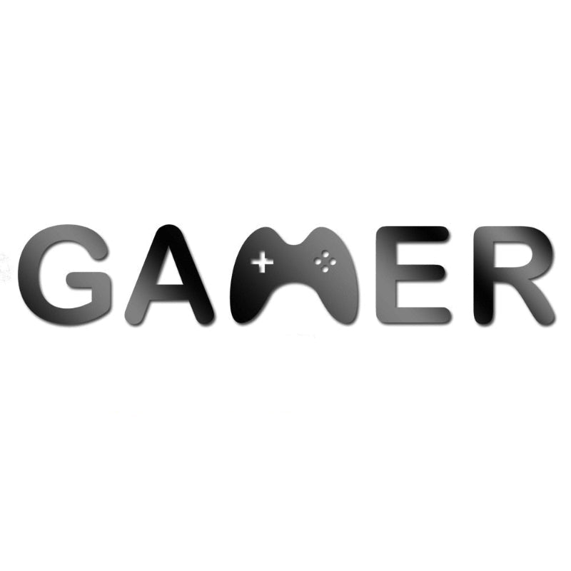 Acrylic Mirror Gamer Wall Decal for Gaming Room Decor