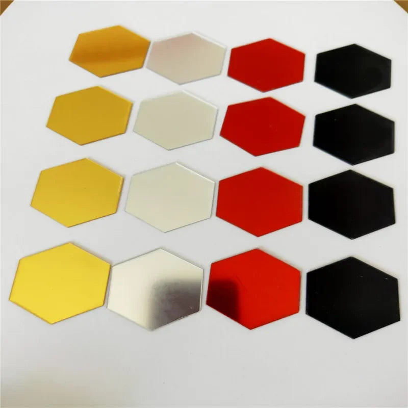 Hexagon Acrylic Mirror Wall Stickers for DIY Home Decor