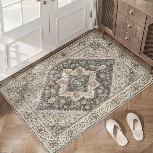 Vintage Persian Non-Slip Doormat for Entryway Home Decor