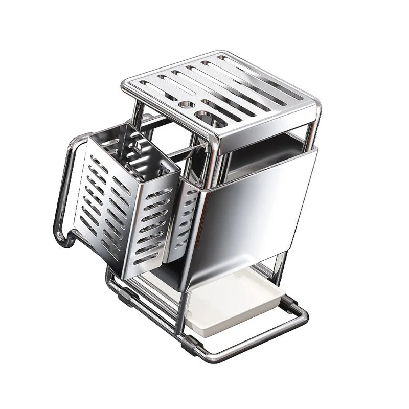 Stainless Steel Multifunctional Kitchen Knife Storage Organizer Rack
