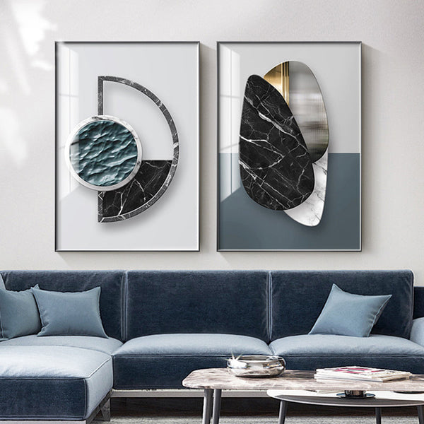 Abstract Geometric Canvas Wall Poster for Modern Home Decor