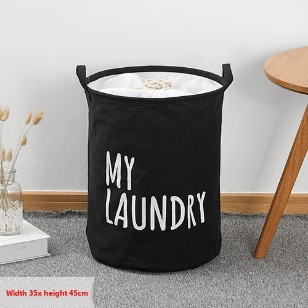 Large Capacity Waterproof Fabric Laundry Storage Bag Basket