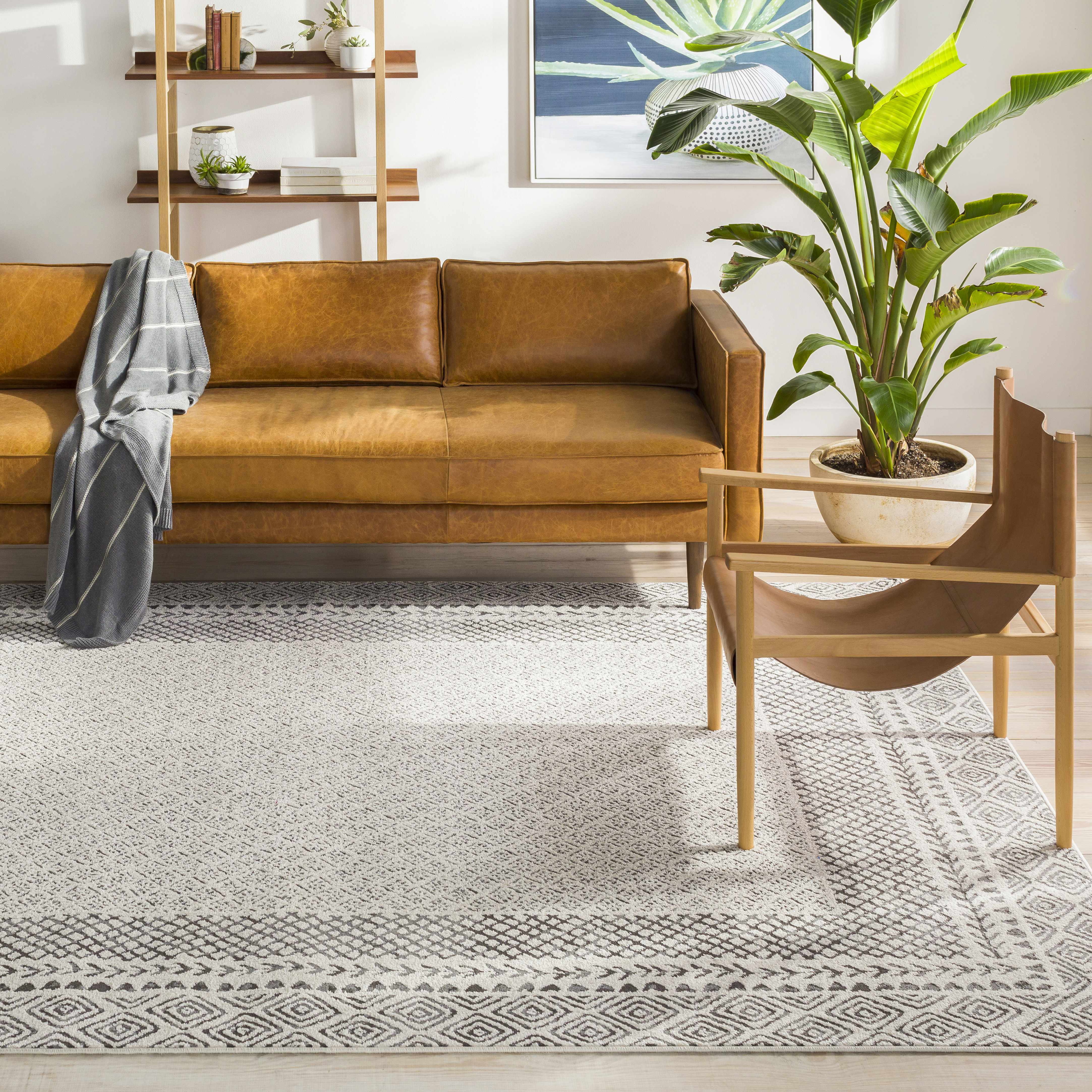 Burdette Soft Neutral Area Rug for Modern Homes
