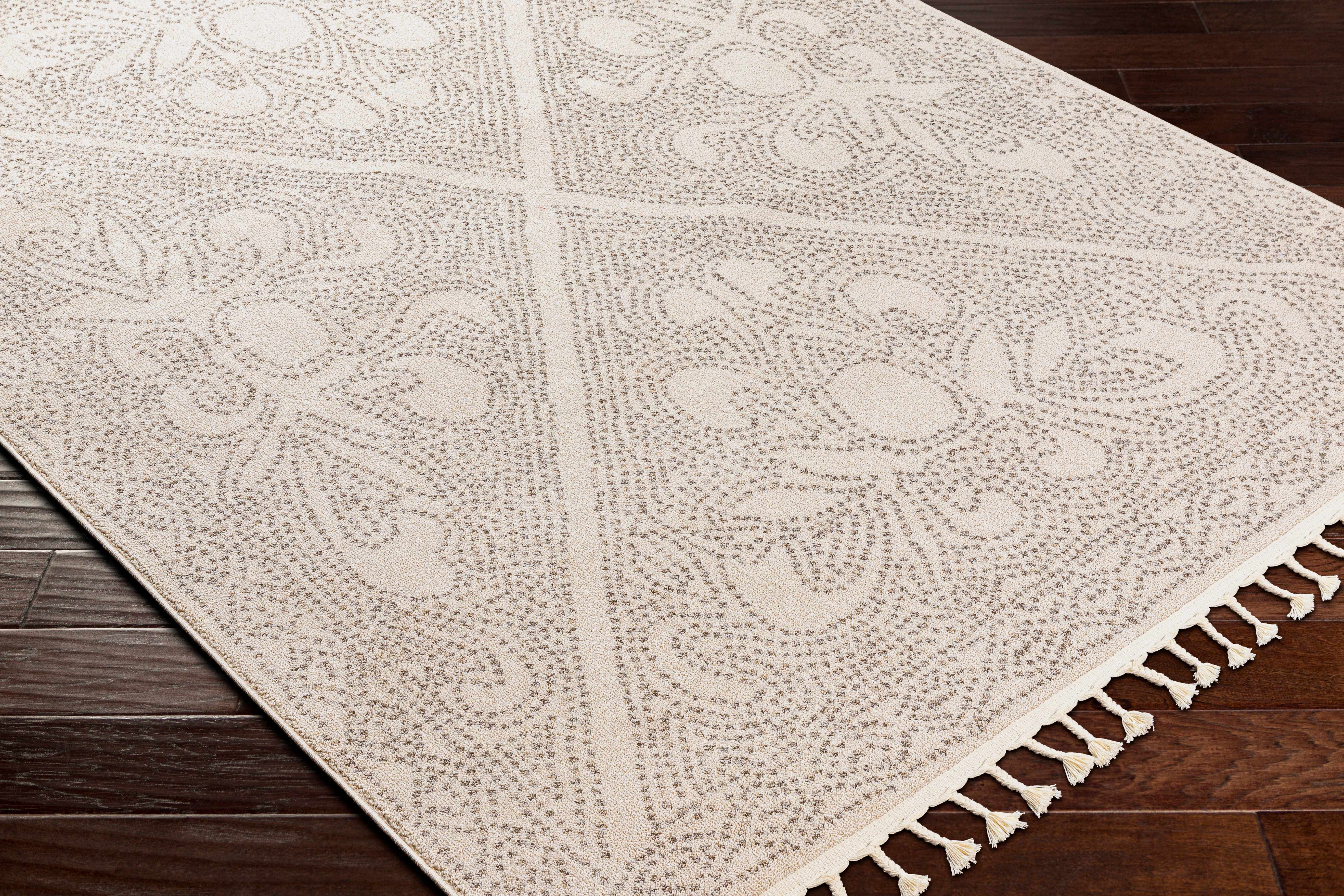 Birdwood Cream Brown Area Rug for Elegant Home Décor