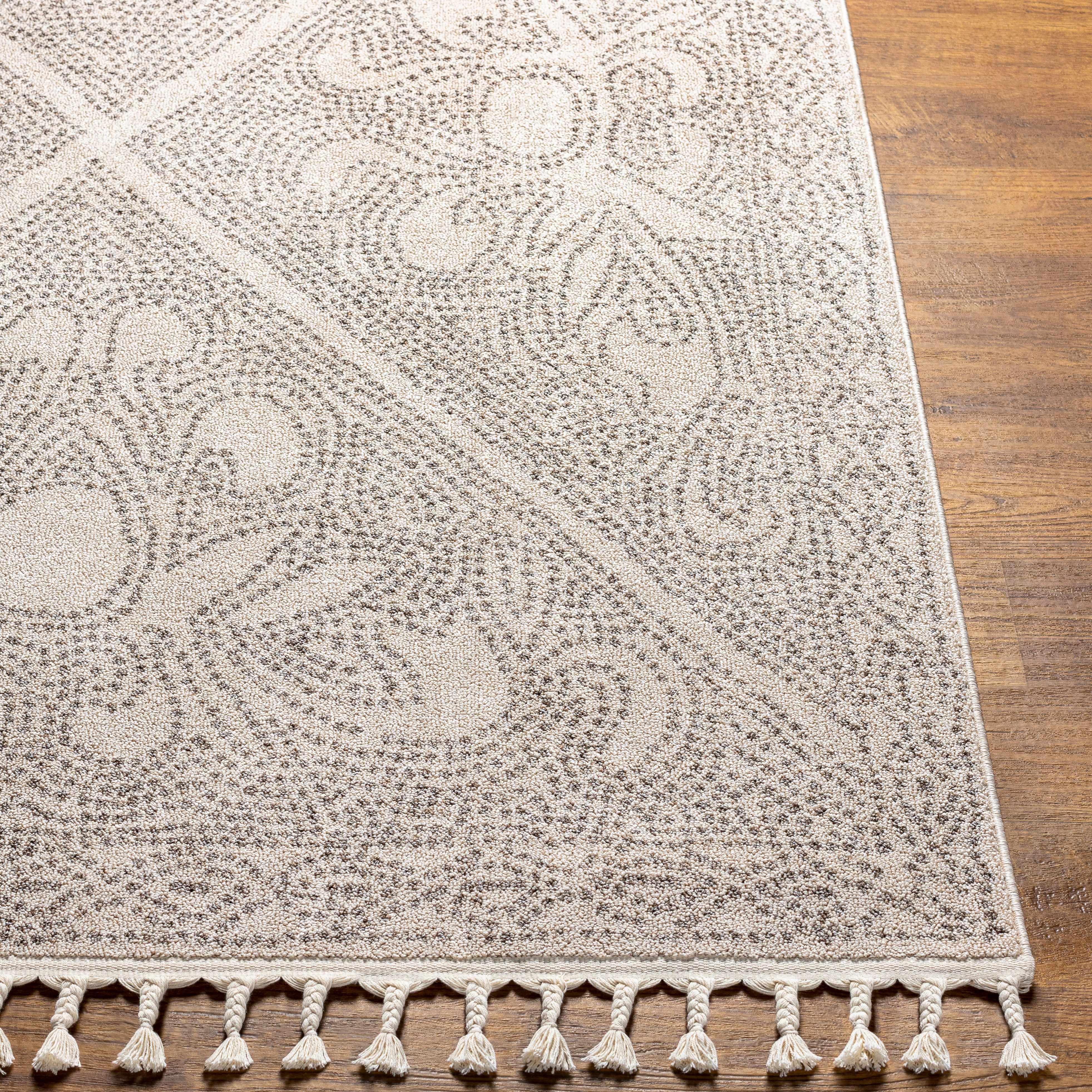Birdwood Cream Brown Area Rug for Elegant Home Décor