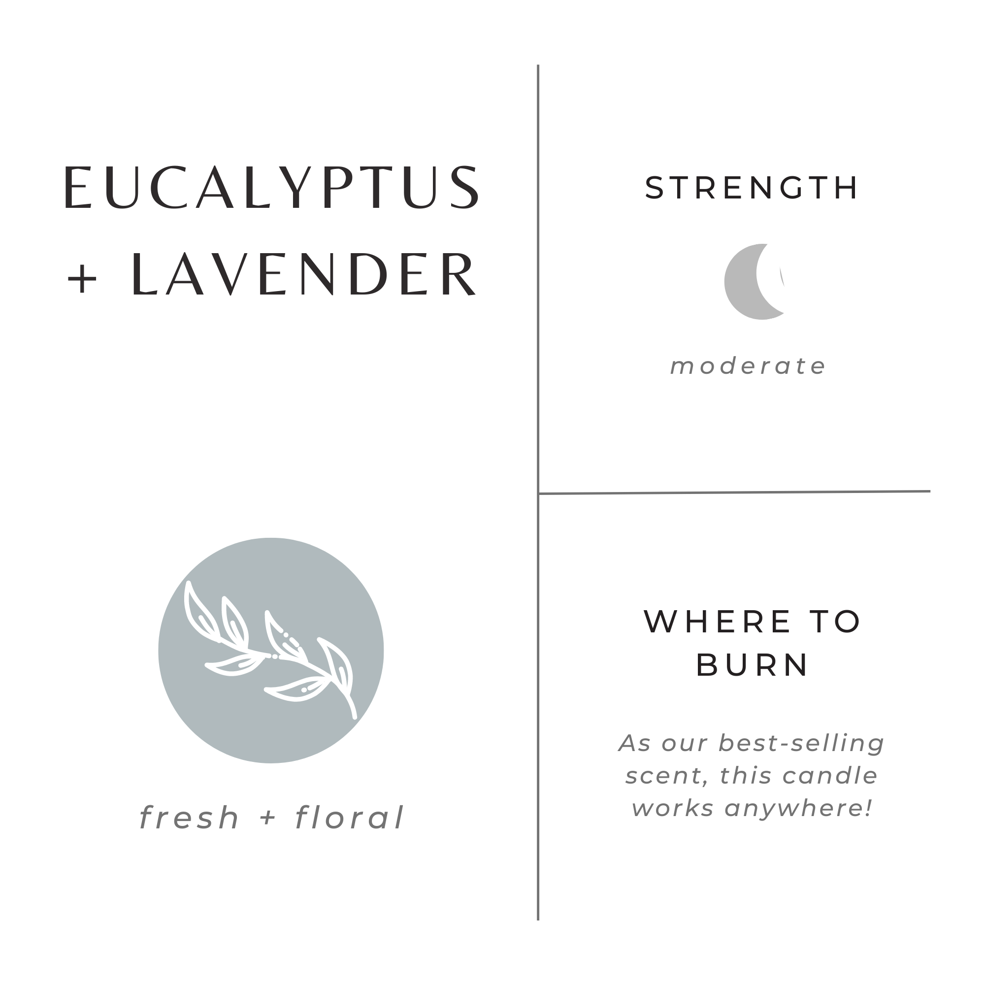 Eucalyptus Lavender Signature Soy Candle for Relaxation