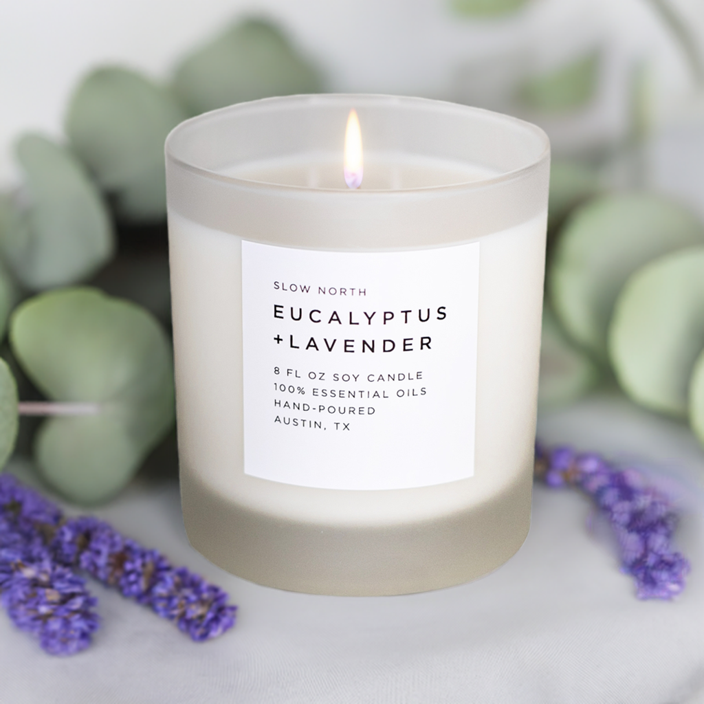 Eucalyptus Lavender Signature Soy Candle for Relaxation
