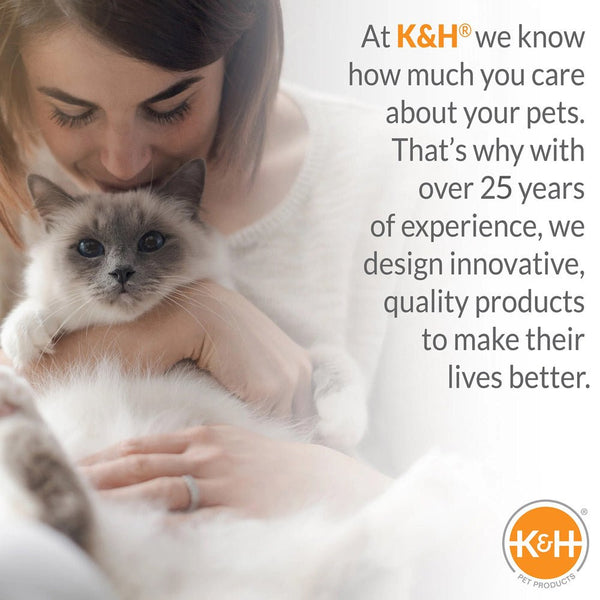K&H Thermo-Pet Nest Heated Cat Bed – Soft Plush Indoor Cat Cave for Cats and Small Dogs, Machine Washable