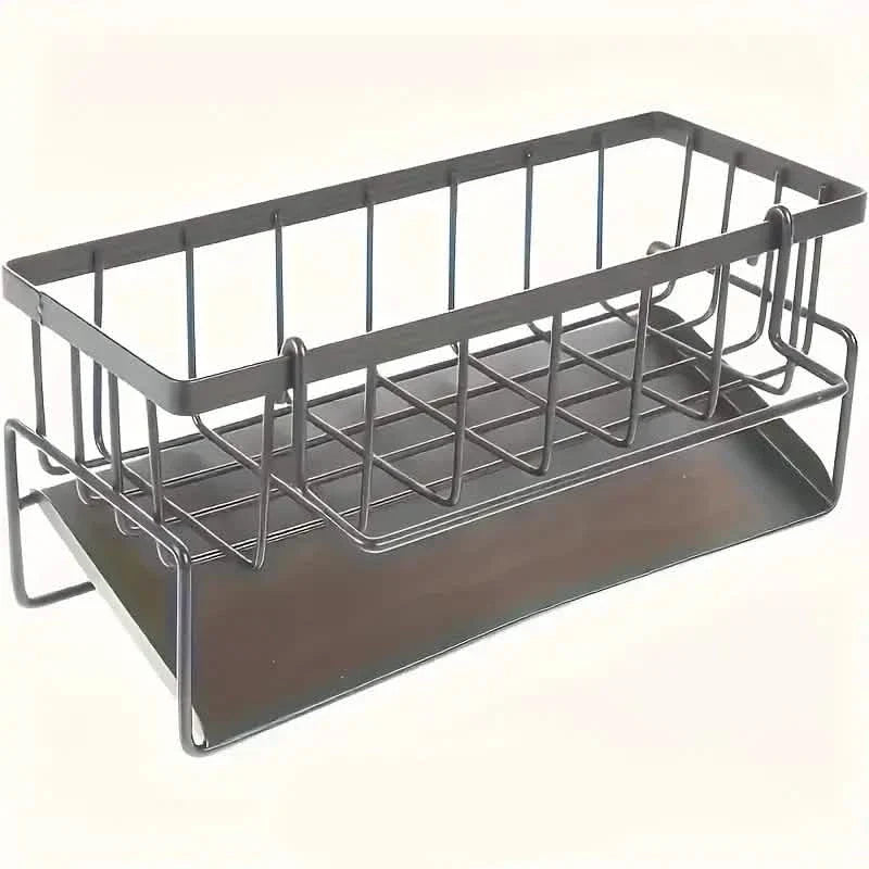 Multi-Functional Kitchen Sink Storage Rack with Drain Basket