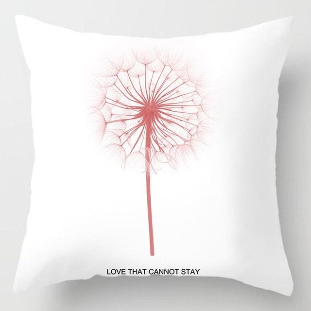 Pink Feather Decorative Pillowcase for Sofa Cushion Covers