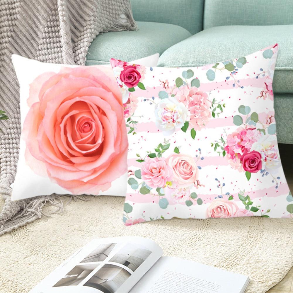 Pink Feather Decorative Pillowcase for Sofa Cushion Covers