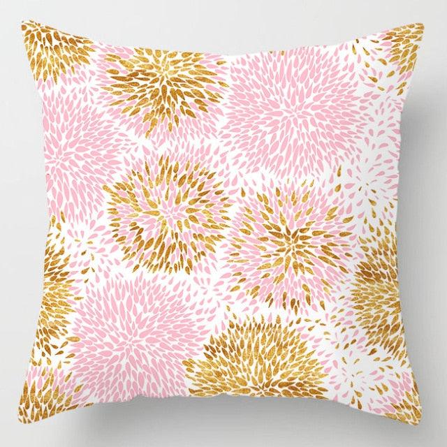 Pink Feather Decorative Pillowcase for Sofa Cushion Covers
