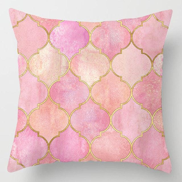 Pink Feather Decorative Pillowcase for Sofa Cushion Covers