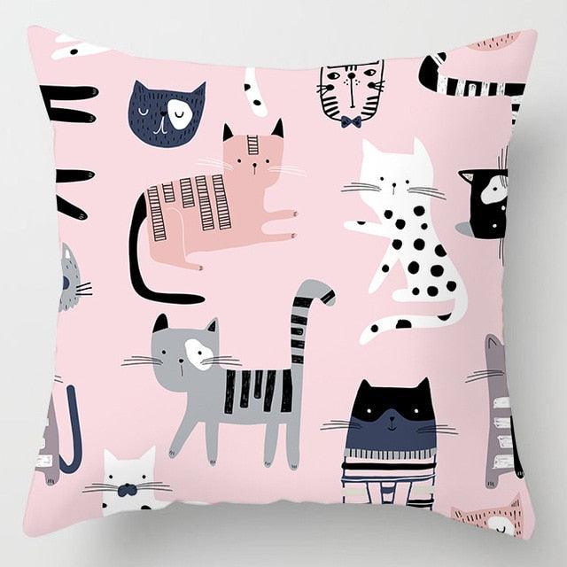 Pink Feather Decorative Pillowcase for Sofa Cushion Covers