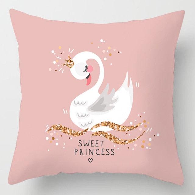 Pink Feather Decorative Pillowcase for Sofa Cushion Covers