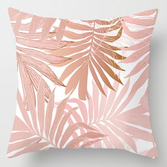 Pink Feather Decorative Pillowcase for Sofa Cushion Covers