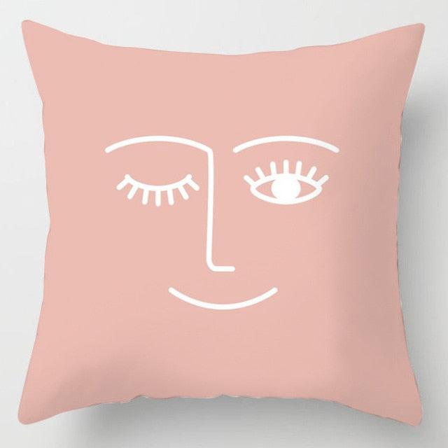 Pink Feather Decorative Pillowcase for Sofa Cushion Covers