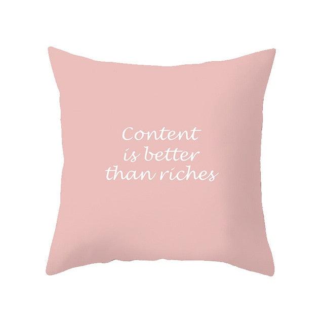 Pink Feather Decorative Pillowcase for Sofa Cushion Covers